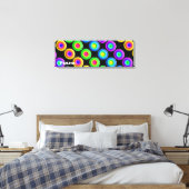 Funky Colorful 3D Circles Canvas Afdruk (Insitu (Slaapkamer))