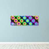 Funky Colorful 3D Circles Canvas Afdruk (Insitu (Houten vloer))