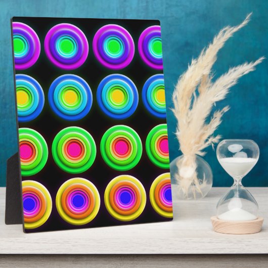 Funky Colorful 3D Circles Fotoplaat (Zijkant)