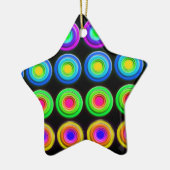 Funky Colorful 3D Circles Keramisch Ornament (Links)