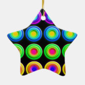 Funky Colorful 3D Circles Keramisch Ornament (Achterkant)