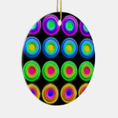 Funky Colorful 3D Circles Keramisch Ornament (Rechts)