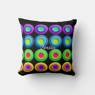 Funky Colorful 3D Circles Kussen
