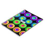 Funky Colorful 3D Circles Notitieboek (Linkerzijde)