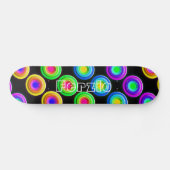 Funky Colorful 3D Circles Persoonlijk Skateboard (Horizontaal)