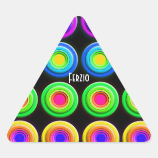 Funky Colorful 3D Circles Sticker