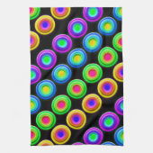 Funky Colorful 3D Circles Theedoek (Verticaal)
