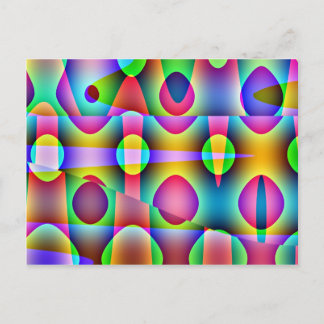 Funky Colorful Abstract Briefkaart