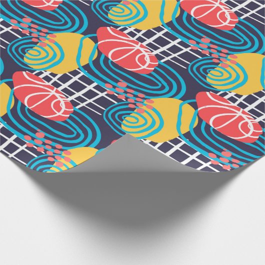 Funky Colorful Abstract Cadeaupapier (Hoek)