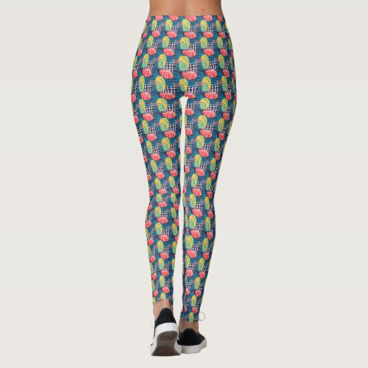 Funky Colorful Abstract Leggings (Achterkant)