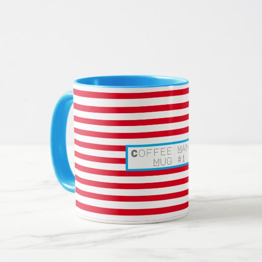 Funky Colorful Coffee Mania Mok #1 Cup (Voorkant links)