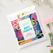 Funky Colorful Doodles Retro Birthday Party uit de Bedankzakje (Gezegeld)