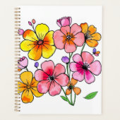 Funky Colorful Flowers Planner (Voorkant)