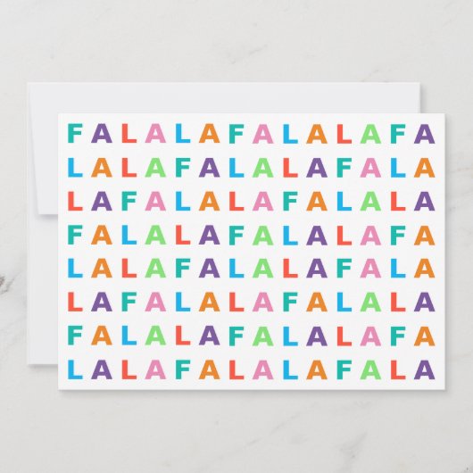 Funky Colorful Fun FA LA Greeting Feestdagenkaart (Voorkant)