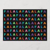 Funky Colorful Fun FA LA Greeting Feestdagenkaart (Voorkant)