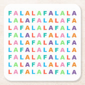 Funky Colorful Fun FA LA Holiday Season Kartonnen Onderzetters (Voorkant)