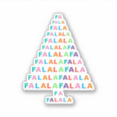 Funky Colorful Fun FA LA Holiday Season Sticker (Voorkant)