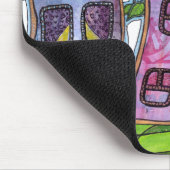 Funky Colorful Houses Muismat (Hoek)