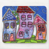 Funky Colorful Houses Muismat (Voorkant)