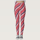Funky Colorful Lines Stripes Pattern-Leggings Leggings (Voorkant)