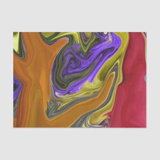 Funky Colorful Liquid Wave Tissuepapier (Voorkant)