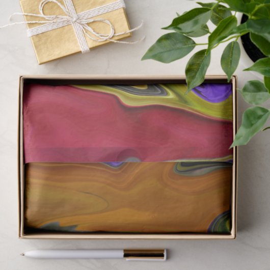 Funky Colorful Liquid Wave Tissuepapier (Geschenk)