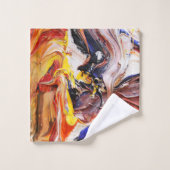 Funky Colorful Mixed Swirl Cool Bad Handdoek (Wasdoekje)