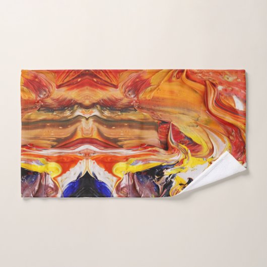 Funky Colorful Mixed Swirl Cool Bad Handdoek (Handdoek)