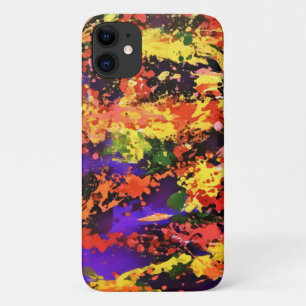 Funky Colorful Rainbow Abstracte Splash Paint Art Case-Mate iPhone Case