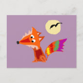 Funky Colorful Red Fox Art Design Briefkaart (Voorkant)