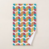 Funky Colorful Retro 70s  Geometric Pattern Bad Handdoek (Handdoek)