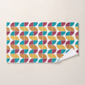 Funky Colorful Retro 70s  Geometric Pattern Bad Handdoek (Handdoek)