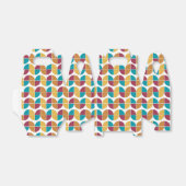 Funky Colorful Retro 70s Geometric Pattern Bedankdoosjes (Uitgevouwen)