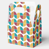Funky Colorful Retro 70s Geometric Pattern Bedankdoosjes (Geopend)
