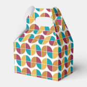 Funky Colorful Retro 70s Geometric Pattern Bedankdoosjes (Voorkant Zijde)