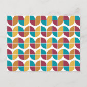 Funky Colorful Retro 70s  Geometric Pattern Feestdagenkaart (Voorkant)