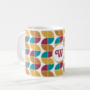 Funky Colorful Retro 70s  Geometric Pattern Koffiemok