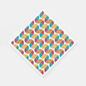 Funky Colorful Retro 70s  Geometric Pattern Servet (Hoek)