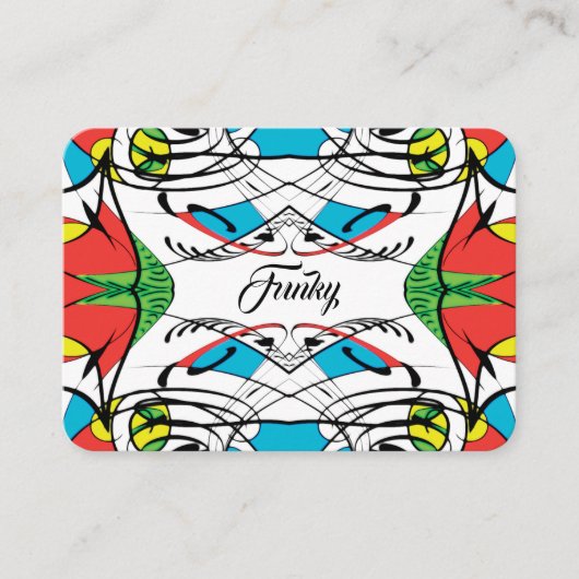 FUNKY Colorful Visitekaartje (Voorkant)