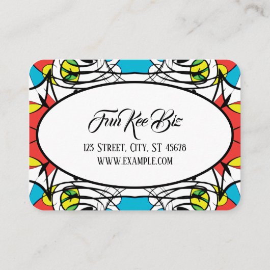 FUNKY Colorful Visitekaartje (Achterkant)