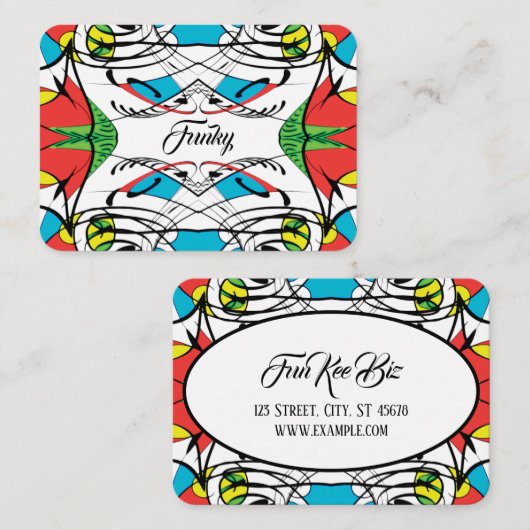 FUNKY Colorful Visitekaartje (Voorkant / Achterkant)