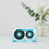 Funky Cool Aqua Mixtape Visitekaartje (Staand voorkant)