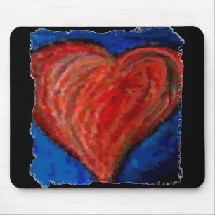 Funky Cool Artsy Heart - romantische mousepad Muismat