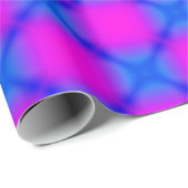 Funky Cool Bright Blue & Pink Squares Patroon Cadeaupapier (Rol Hoek)