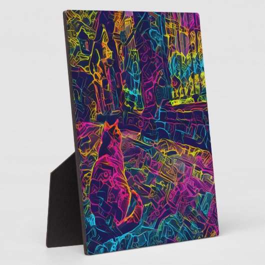 Funky Cool Colorful Cat Fotoplaat (Zijkant)