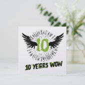 Funky cool employee anniversary recognition card kaart (Staand voorkant)