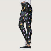 Funky Cool Geometrische Abstracte 50s Art Pattern Leggings (Links)