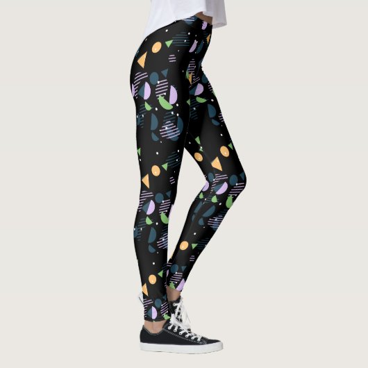 Funky Cool Geometrische Abstracte 50s Art Pattern Leggings (Rechts)