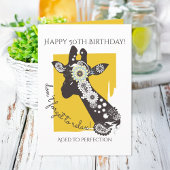 Funky Cool Giraffe Inspirerend Birthday Kaart