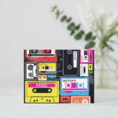 Funky Cool Mix Tapes Design Briefkaart (Staand voorkant)